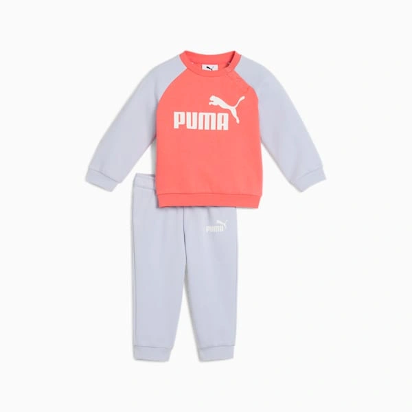 PUMA Minicats: Små gleder i raglanskjorte og bukse – perfekt for aktive småbarn!